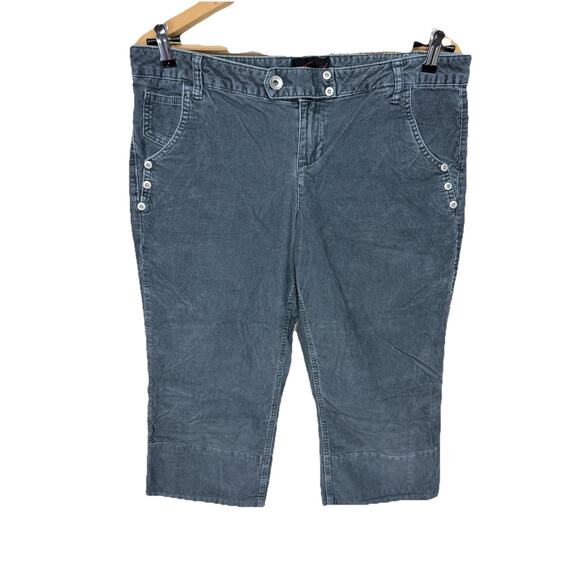 TORRID Women's Gray Corduroy Capris Sz 14 Preppy Classic Casual - Picture 1 of 14